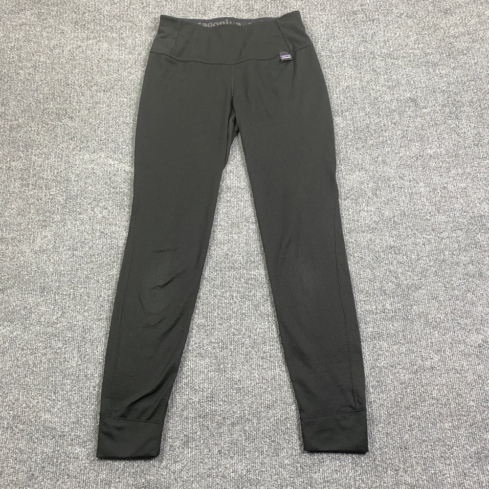 Patagonia Capilene Baselayer Leggings Womens XS Black Midweight Polartec Hiking